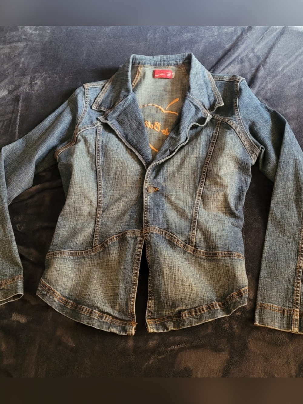 Vintage Y2K Apple Bottoms Denim Jacket XL